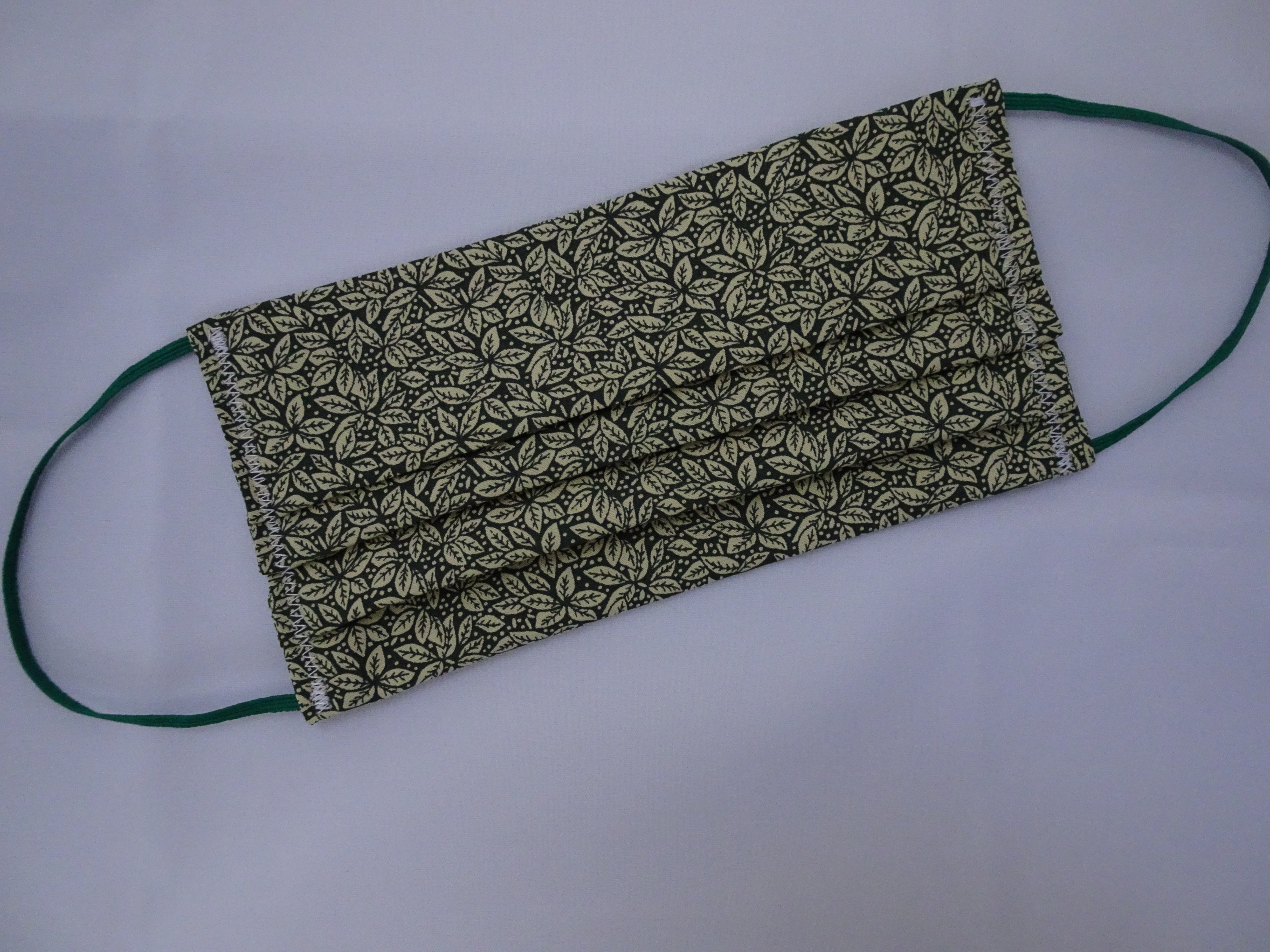 Adult Face Mask – Dark Green Leaves