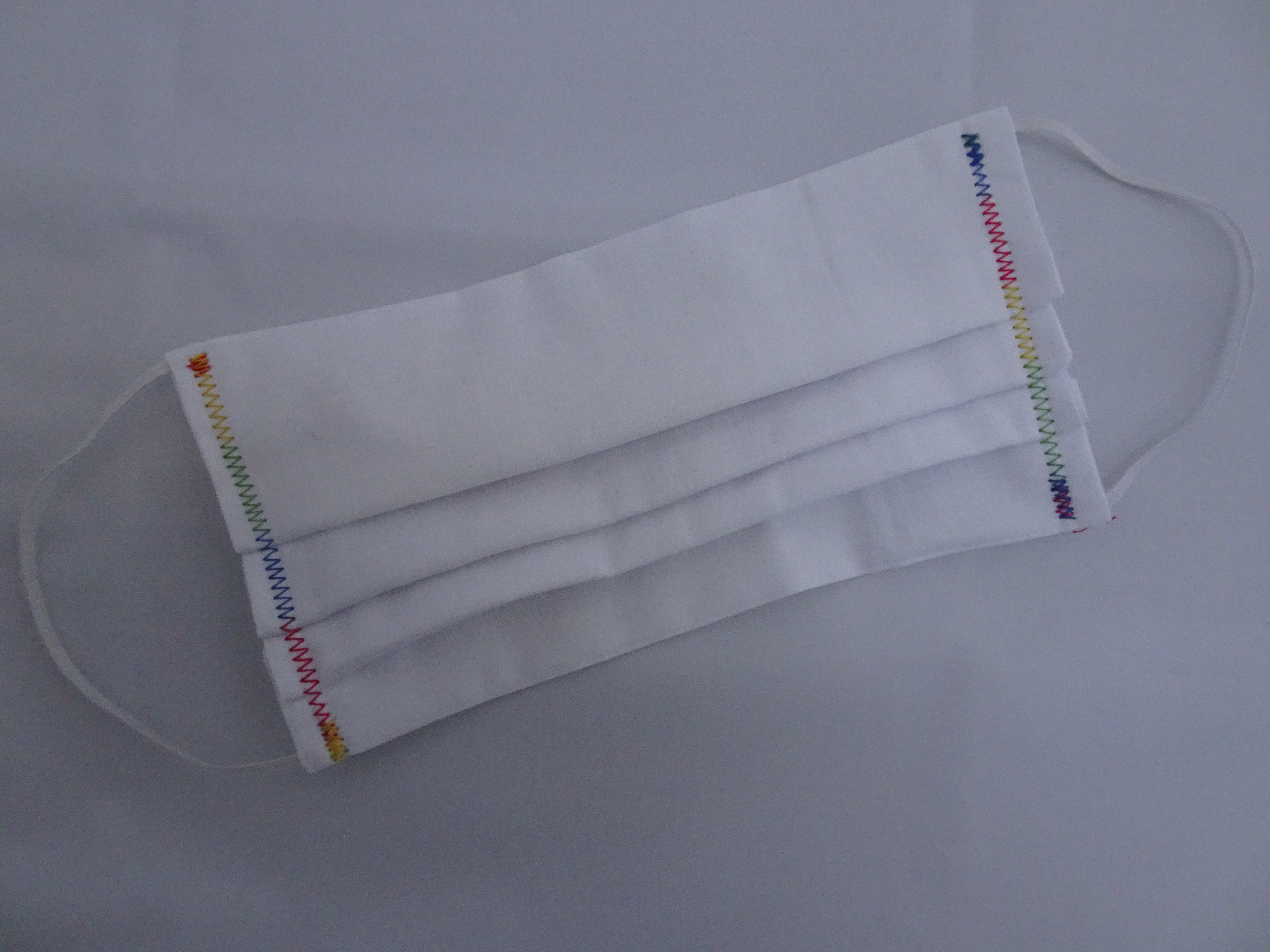Adult Face Mask – White Rainbow