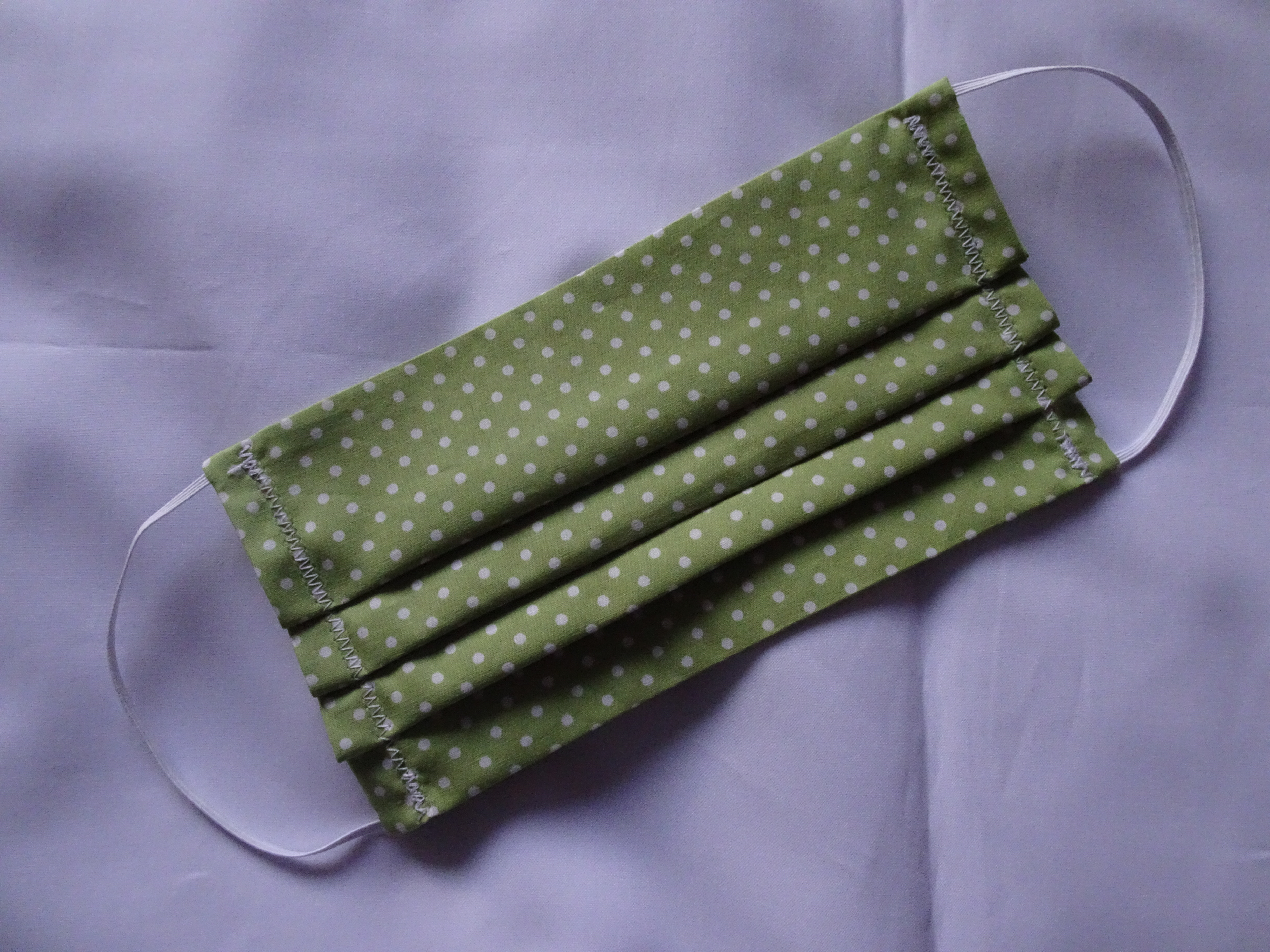 Adult Face Mask – Lime Green Polka